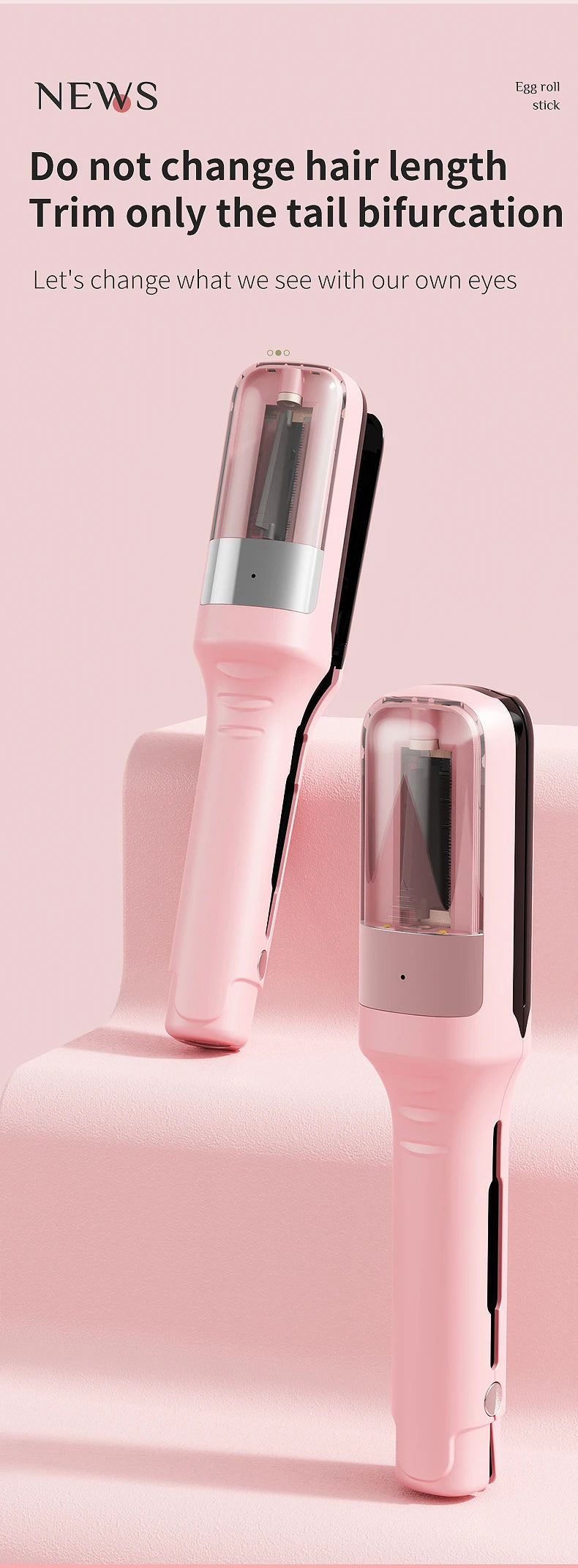 Hair Ends Trimmer Split Remover Dry Damaged Brittle Professional Automatic Trim Split for Women Cordless Hair Cutting Machine